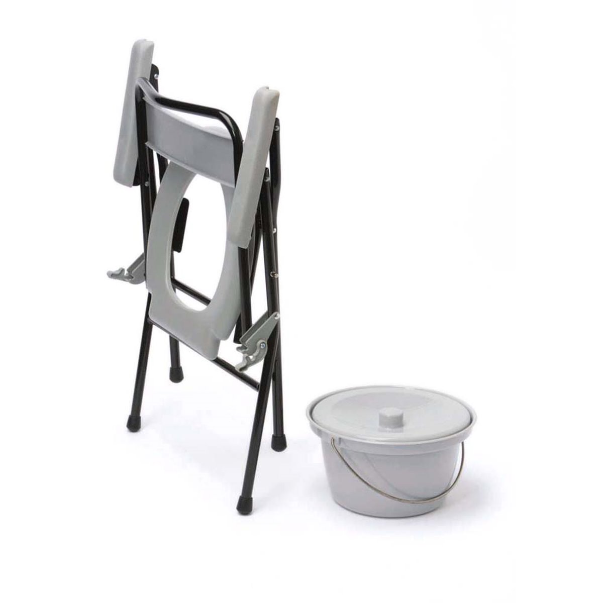 Drive Folding Commode Chair with Backrest - Image 3