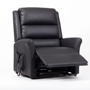Alaska Extra Large AM-PVC Crib 5 Dual Motor Riser Recliner (Black)