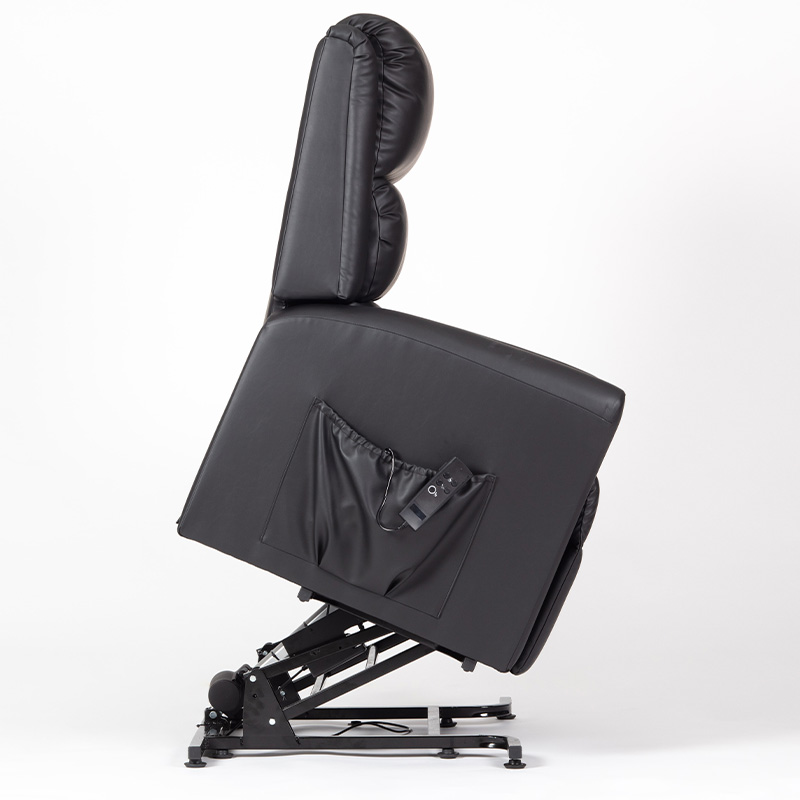 Alaska Extra Large AM-PVC Crib 5 Dual Motor Riser Recliner (Black) - Image 4