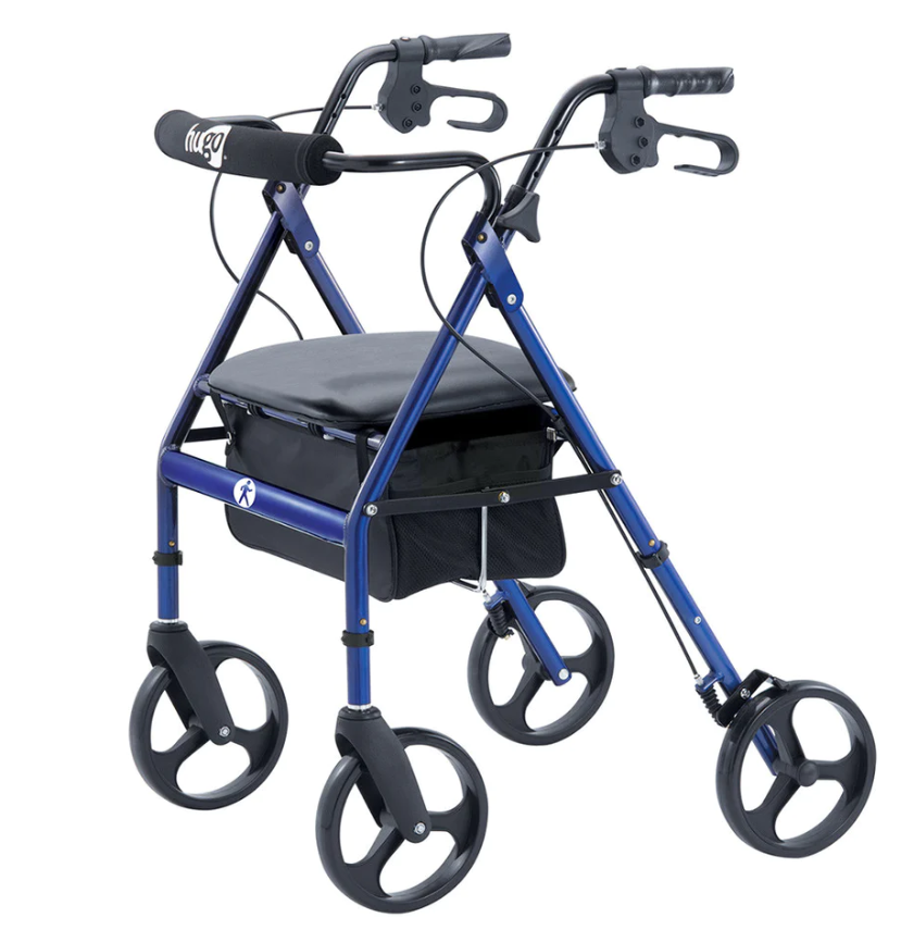 Rollator in Blue with 8" Wheels