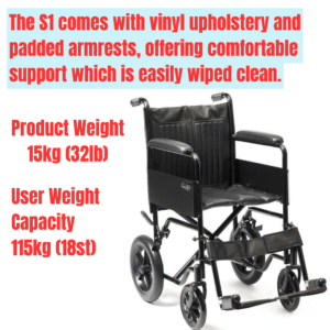 S1 Steel Transit Wheelchair