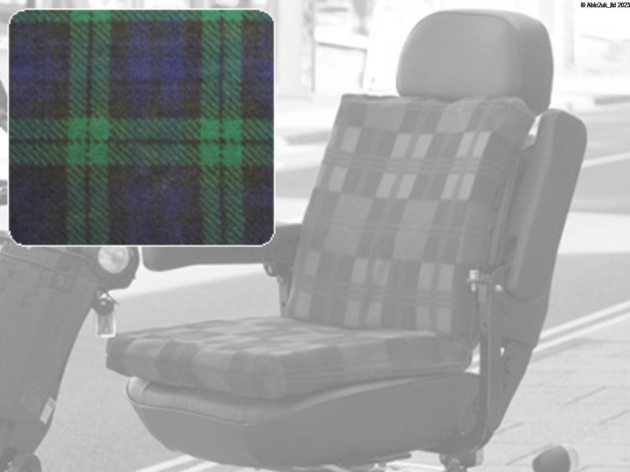 HARLEY 2-WAY SCULPTURED SUPPORT CUSHION - BLACKWATCH TARTAN