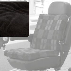 HARLEY 2-WAY SCULPTURED SUPPORT CUSHION - BLACK WATERPROOF TOWELLING