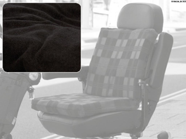 HARLEY 2-WAY SCULPTURED SUPPORT CUSHION - BLACK WATERPROOF TOWELLING