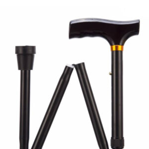 Folding Adjustable Walking Sticks - Black 29-33"