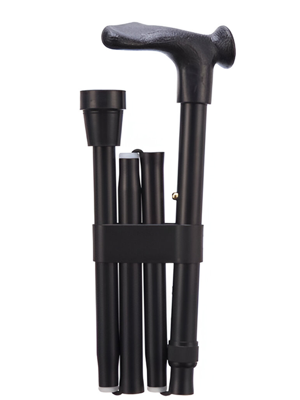 Comfort Grip Cane - Folding, adjustable, Right Handed - Black - Image 2