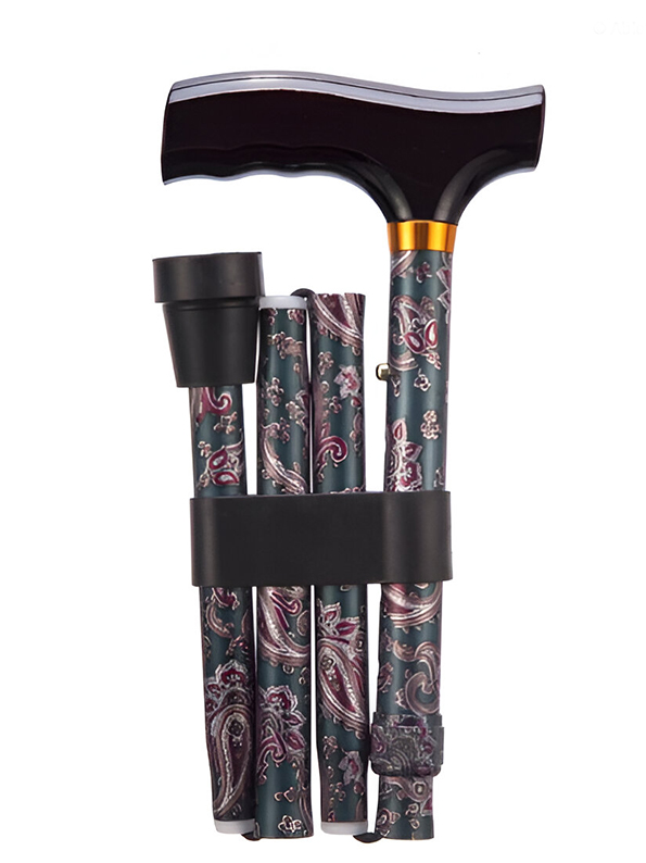Folding Adjustable Walking Sticks - Paisley 29-33" - Image 2