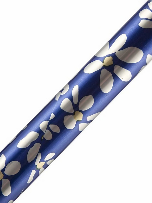 Folding Adjustable Walking Sticks - Blue Petal 29-33" - Image 3