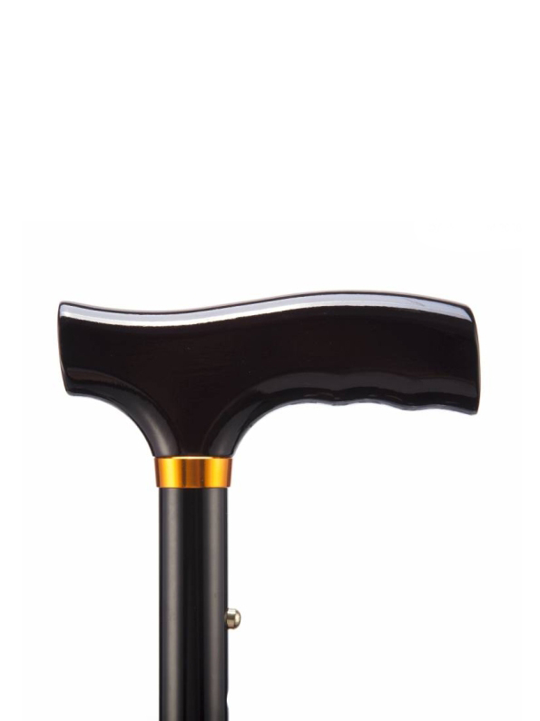 Folding Adjustable Walking Sticks - Black 29-33" - Image 4