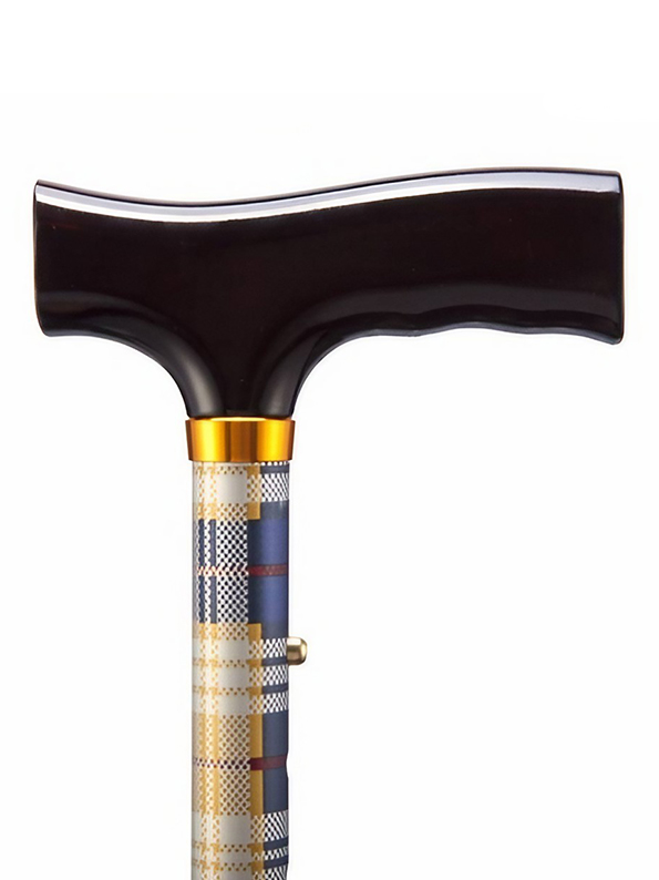 Folding Adjustable Walking Sticks - Tartan 29-33" - Image 4