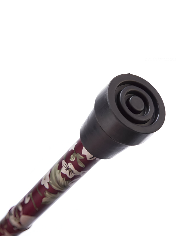 Folding Adjustable Walking Sticks - Burgundy Flower 29-33" - Image 6