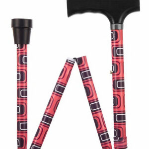 FOLDING ADJUSTABLE WALKING STICKS - SWIRL