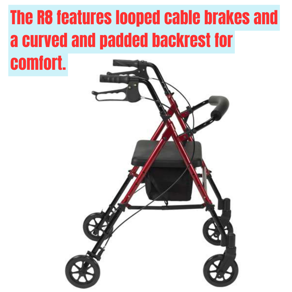 Adjustable Seat Height Rollator - Image 2