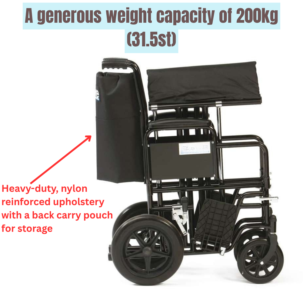 Bariatric Steel Transport Chair - Image 2