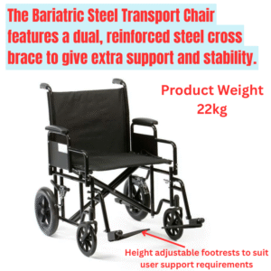 Bariatric Steel Transport Chair