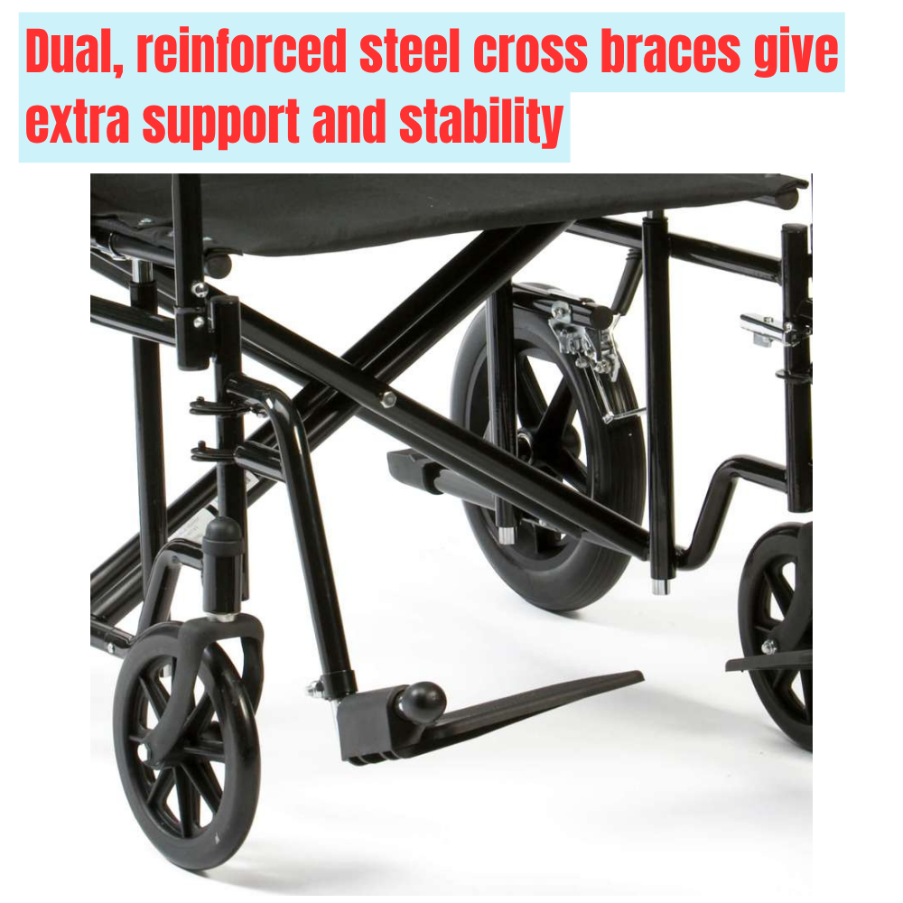 Bariatric Steel Transport Chair - Image 4