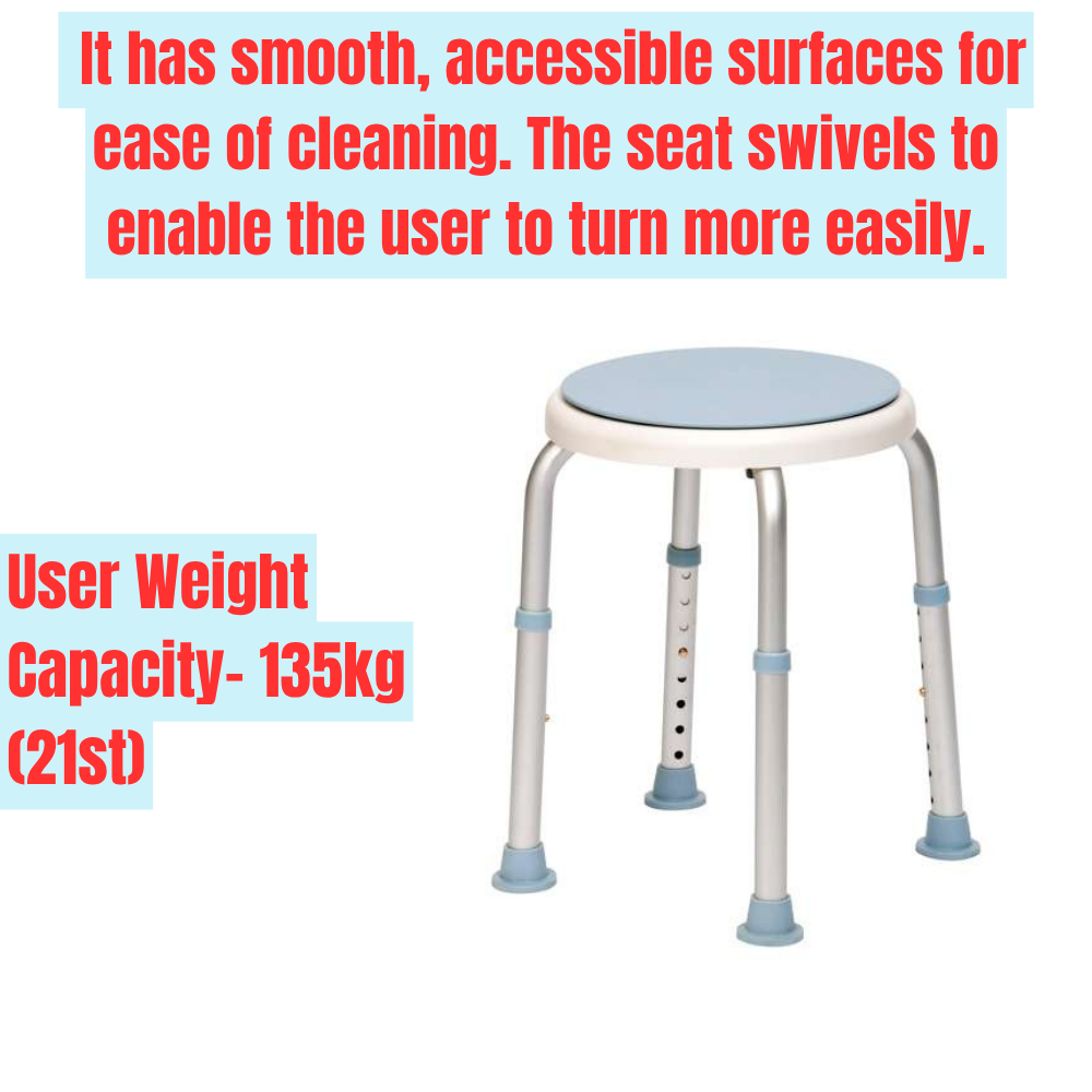 Bath Stool with Rotating Seat - Image 2