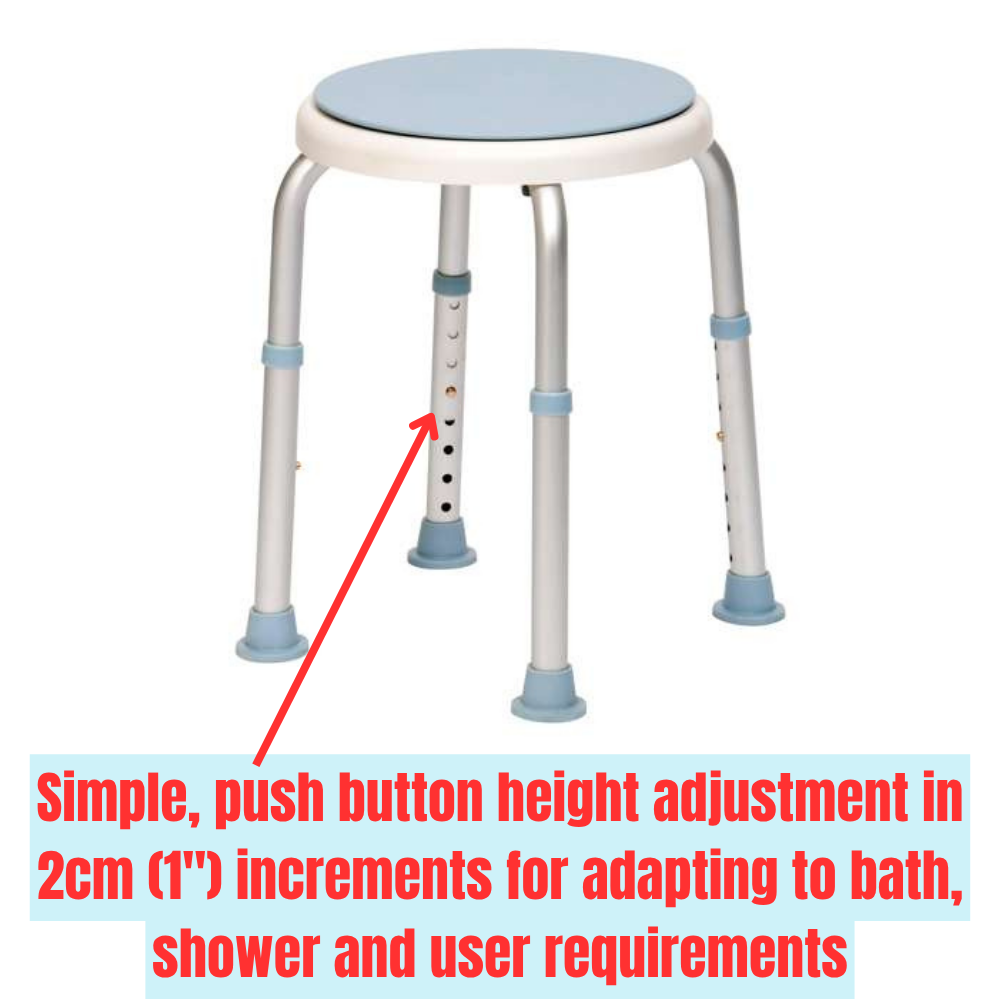 Bath Stool with Rotating Seat - Image 3