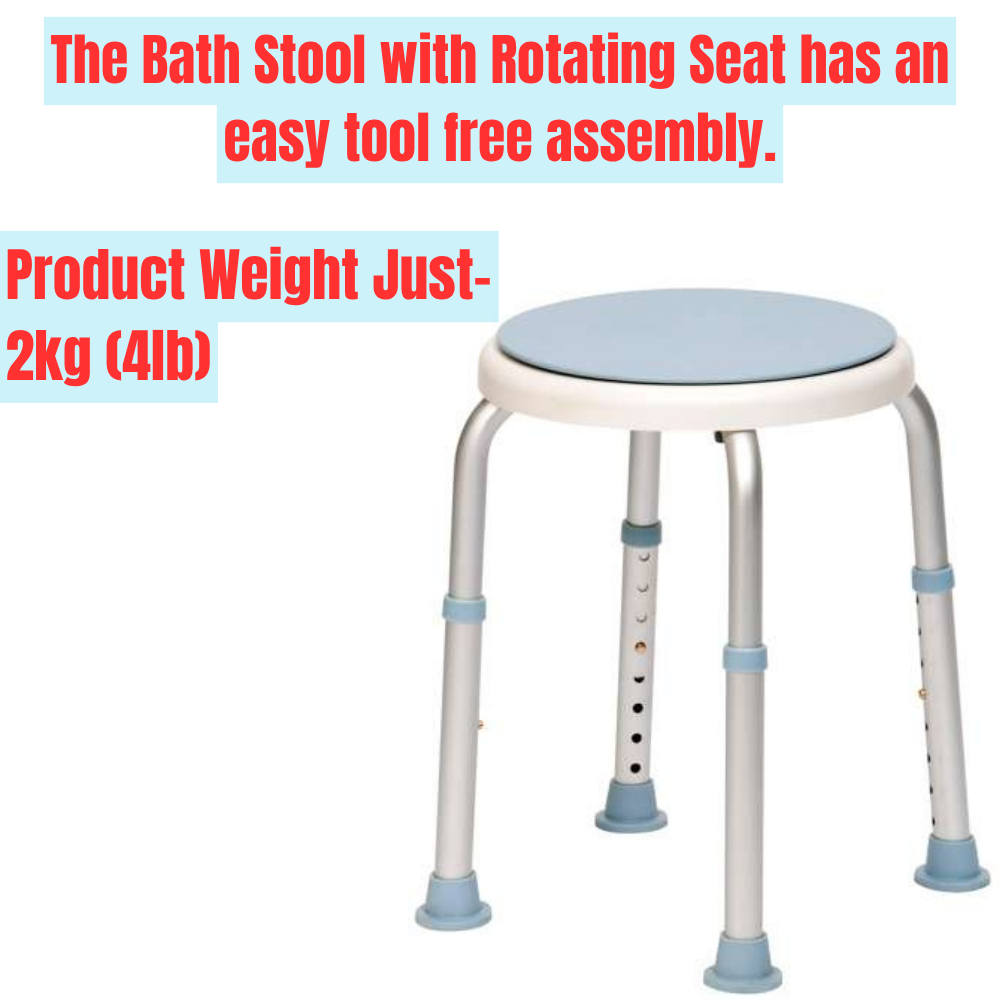 Bath Stool with Rotating Seat