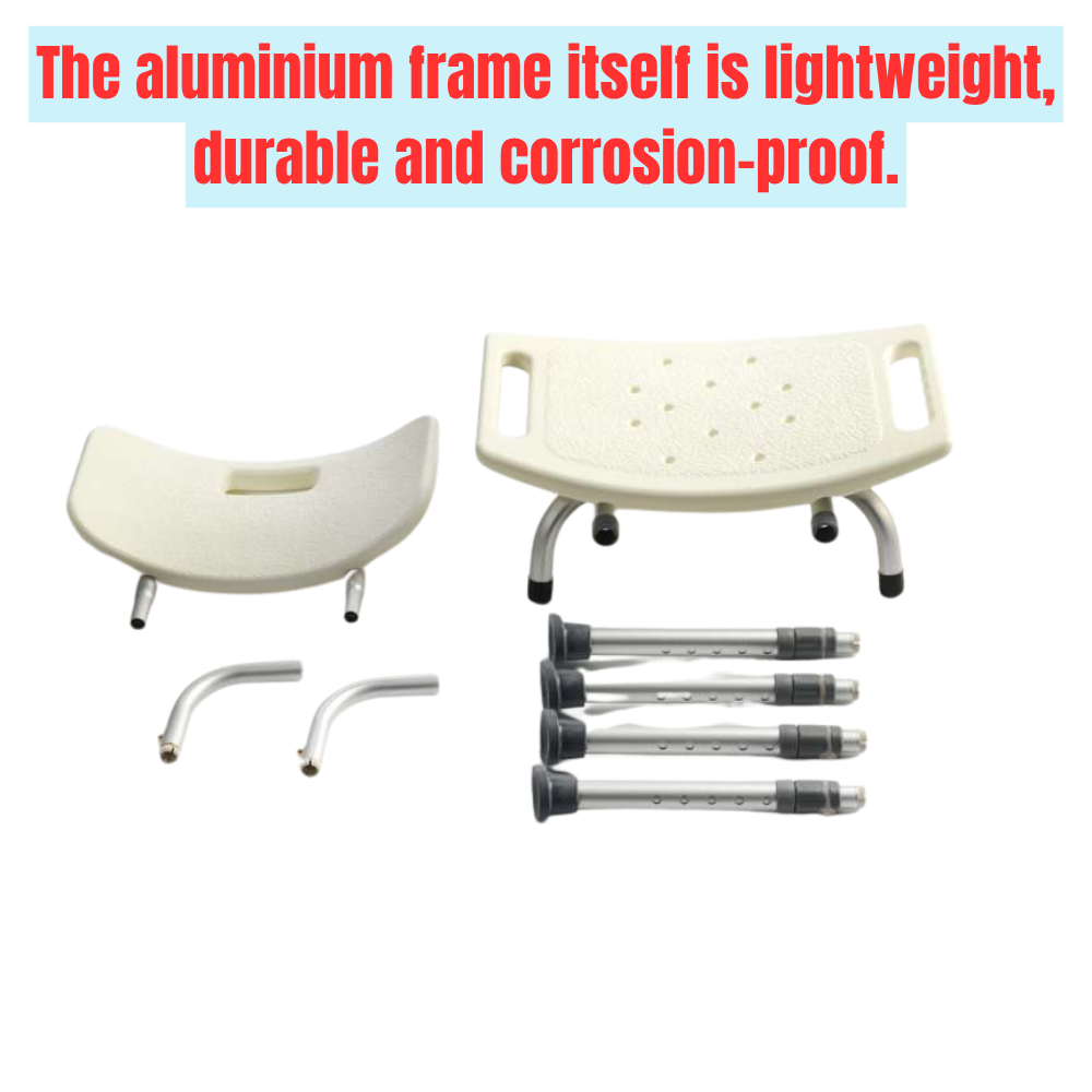 Deluxe Aluminium Adjustable Bath Bench With Back Retail Packed - Image 3