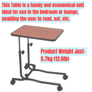 Over Bed Table - 4 Castors