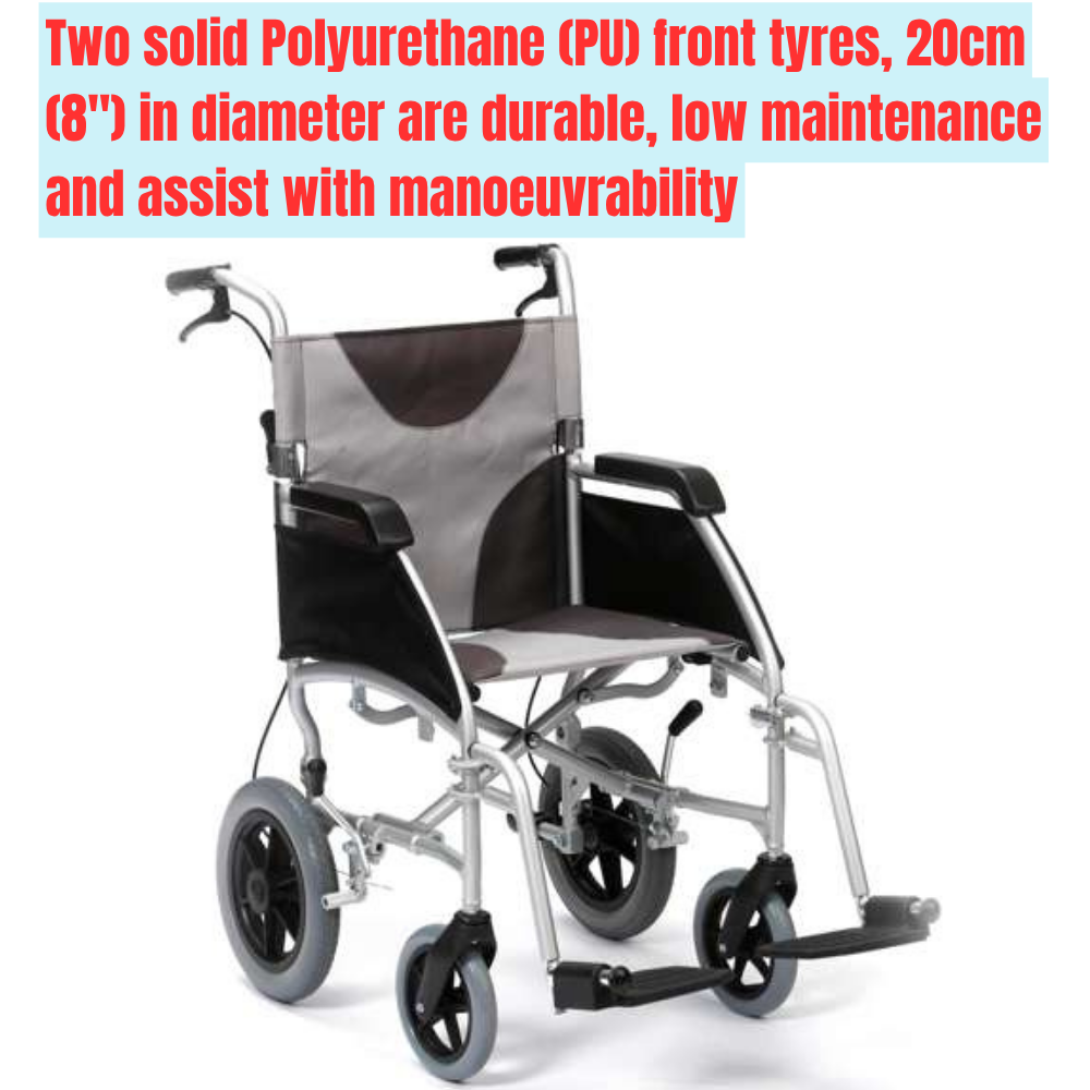 Ultra Lightweight Transit Aluminium Wheelchair - Image 2