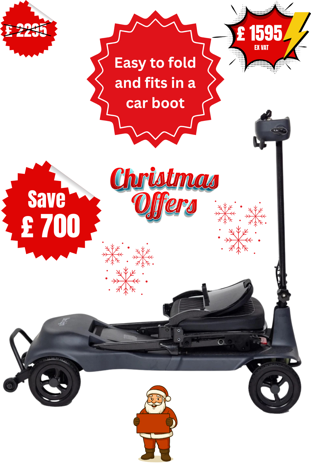 Genie Ultralight folding Mobility Scooter Only 12.0kg