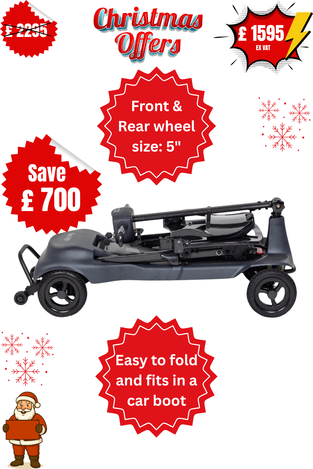 Genie Ultralight folding Mobility Scooter Only 12.0kg - Image 3