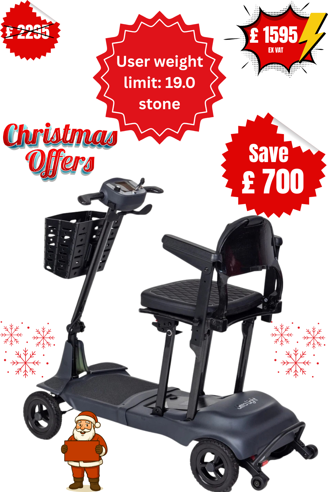 Genie Ultralight folding Mobility Scooter Only 12.0kg - Image 6