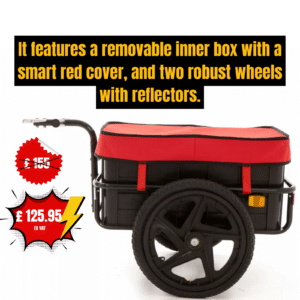 Mobility Scooter Cargo Trailer | Two robust wheels with reflectors