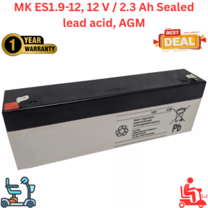 MK ES1.9-12, 12 V / 2.3 Ah Sealed Lead Acid (VRLA, AGM) Battery