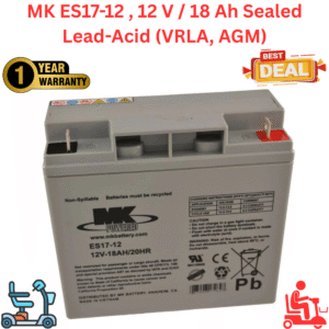 MK ES17-12, 12 V / 18 Ah Sealed Lead-Acid (VRLA, AGM) Battery