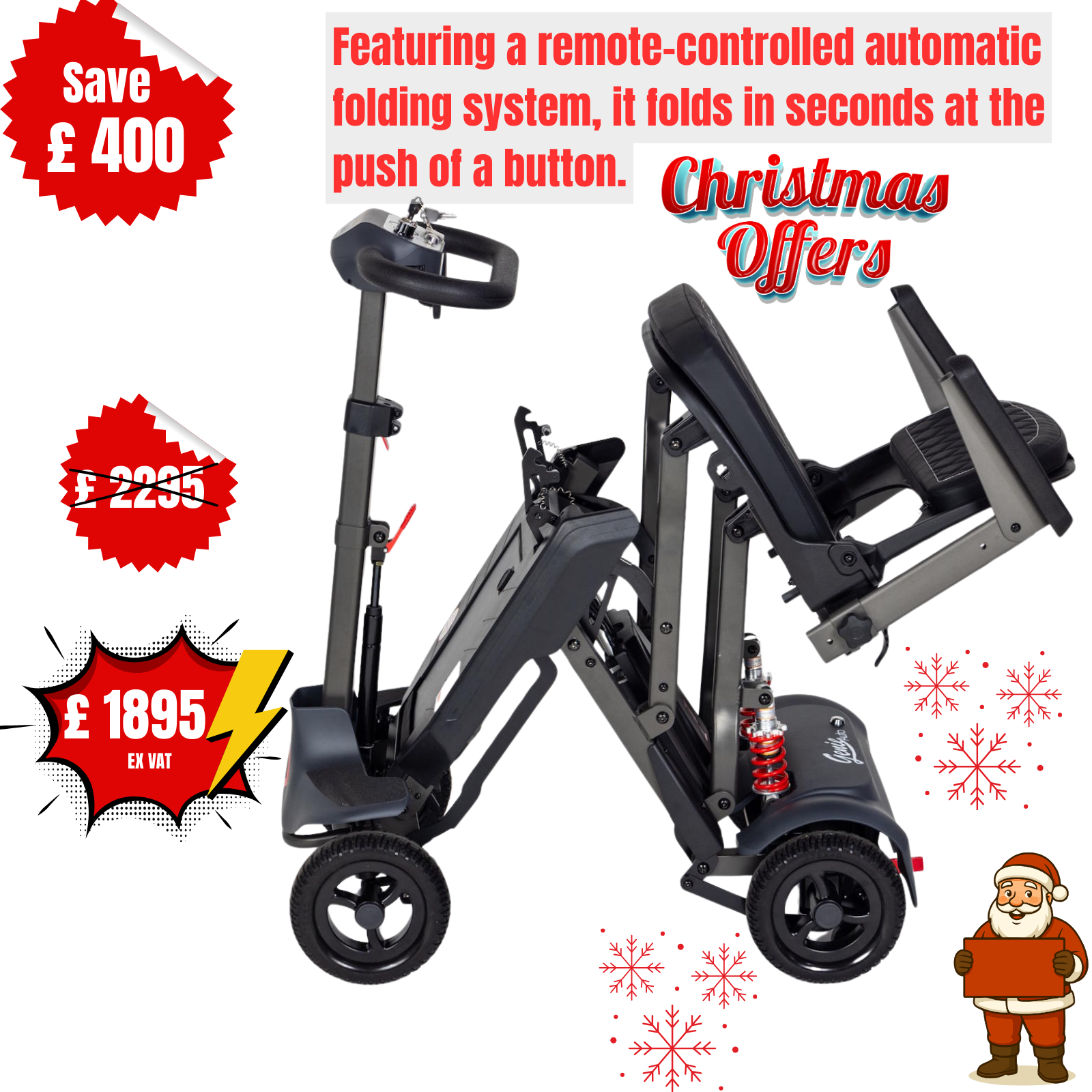 Genie Auto | Product Weight just 17.5kg | lightest auto-folding scooter - Image 4