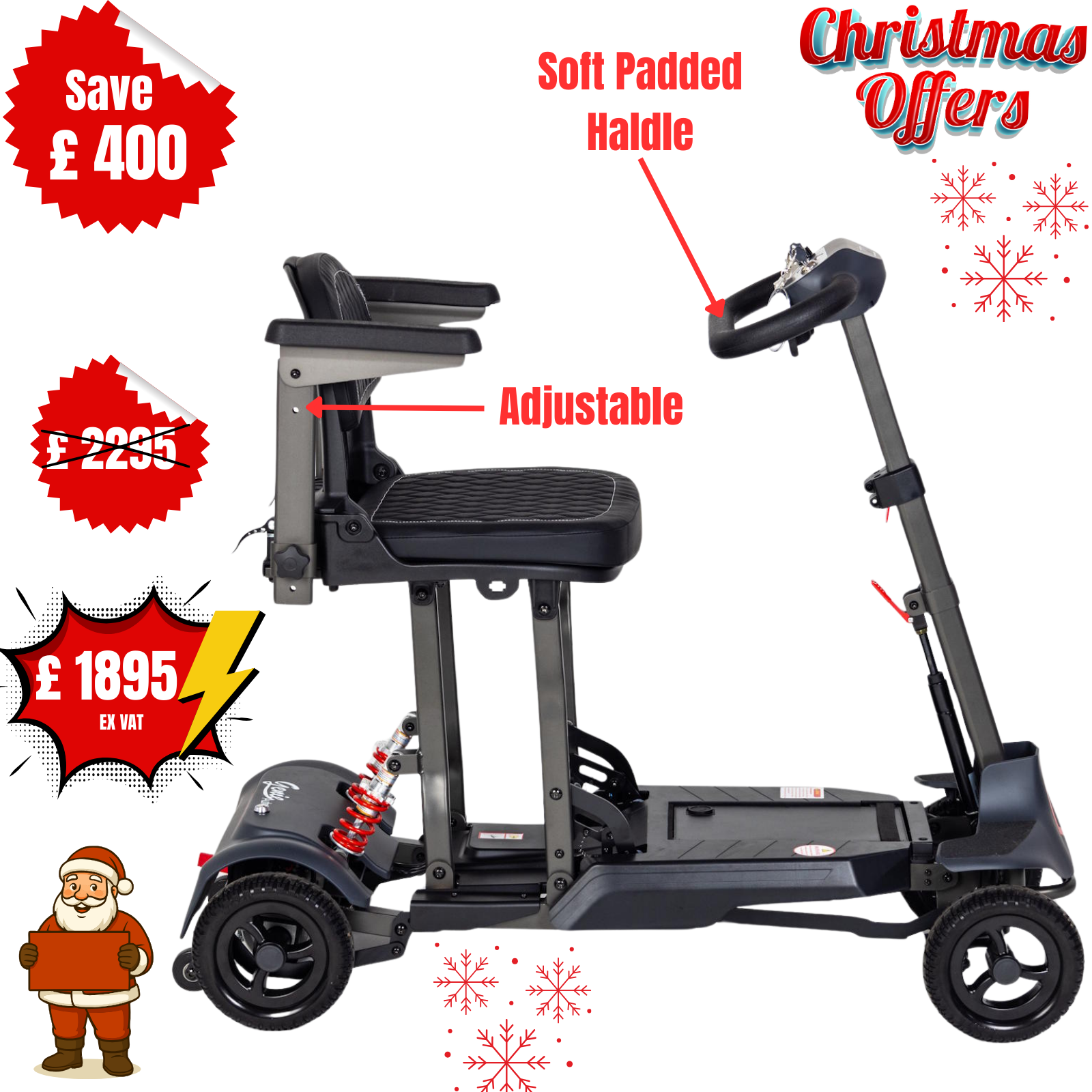 Genie Auto | Product Weight just 17.5kg | lightest auto-folding scooter - Image 5