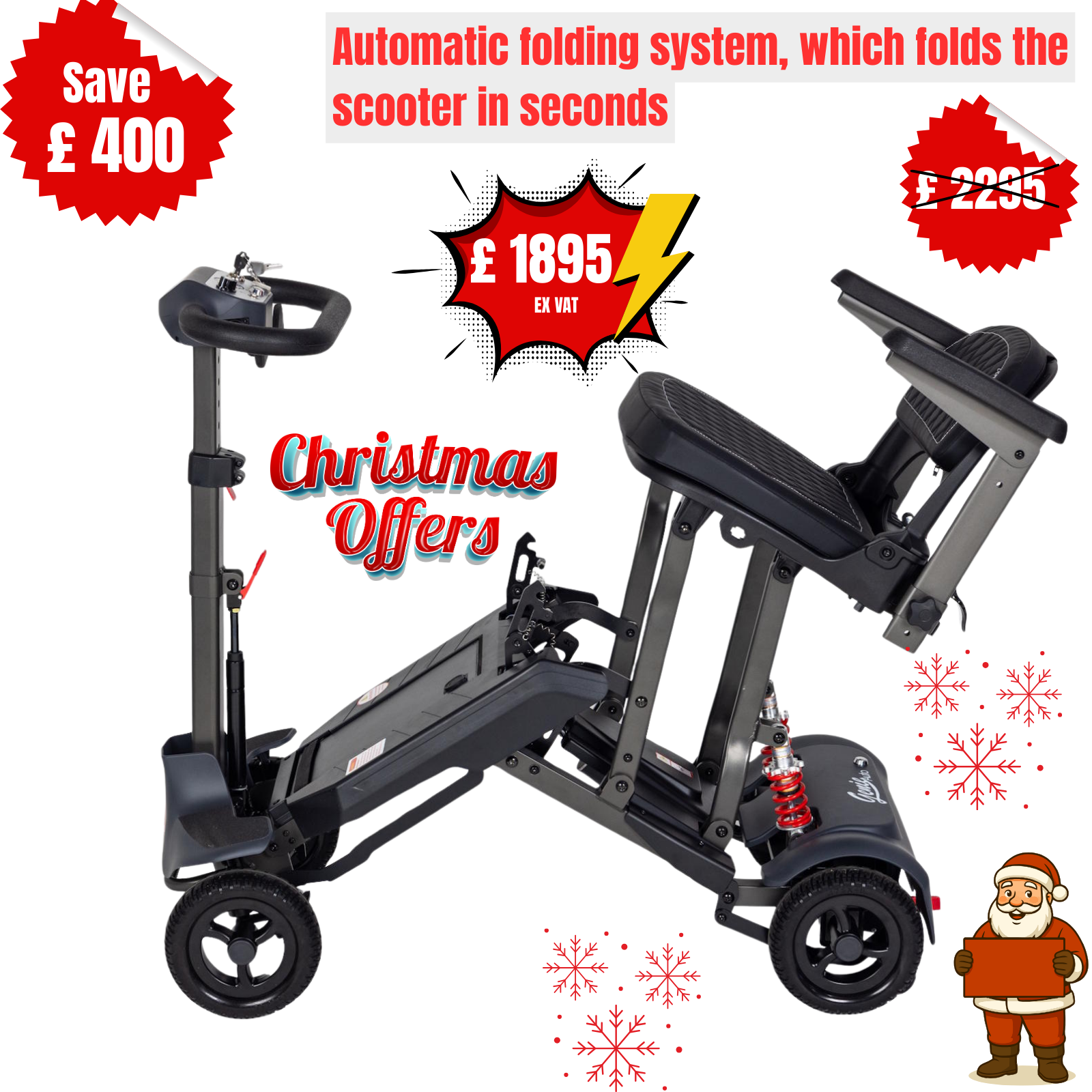 Genie Auto | Product Weight just 17.5kg | lightest auto-folding scooter - Image 6