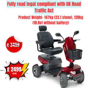 Safari 8mph Scooter | Mobility Scooter, All Terrain, Full Suspension, Road Ready