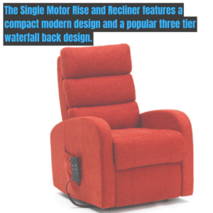 Three Tier Back Fabric Single Motor Riser Recliner