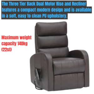 Three Tier Back PU Dual Motor Riser Recliner