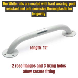 White Grab Rail (12")