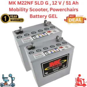 MK M22NF-SLD-G mobility scooter power chair batteries GEL