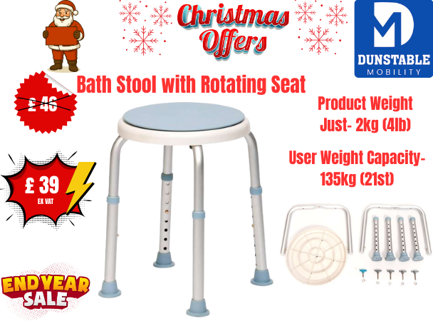 Bath Stool with Rotating Seat
