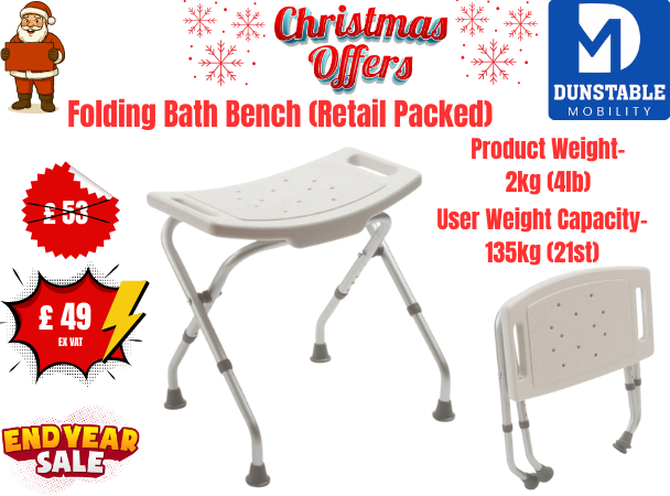 Folding Bath Bench (Retail Packed)