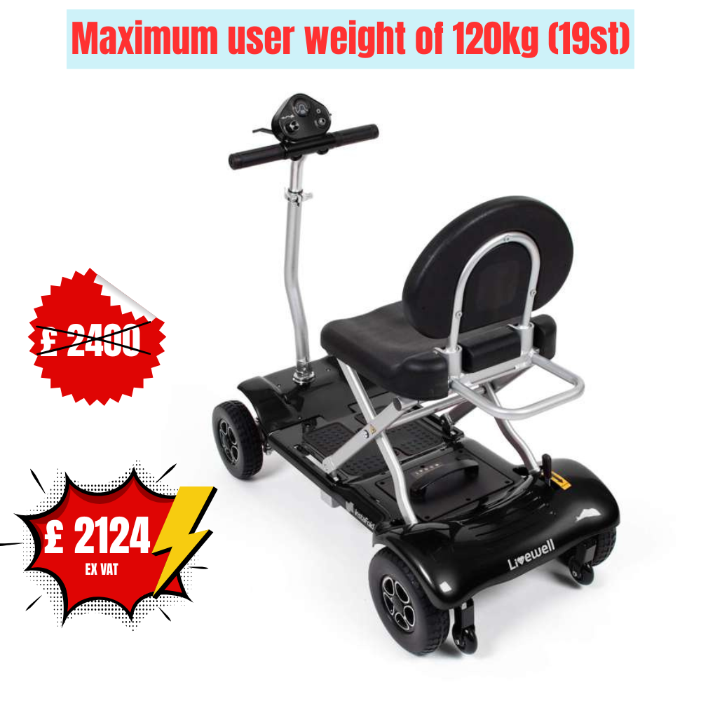 InstaFold Mobility Scooters - Automatically Folded down at the touch of a button - Image 2