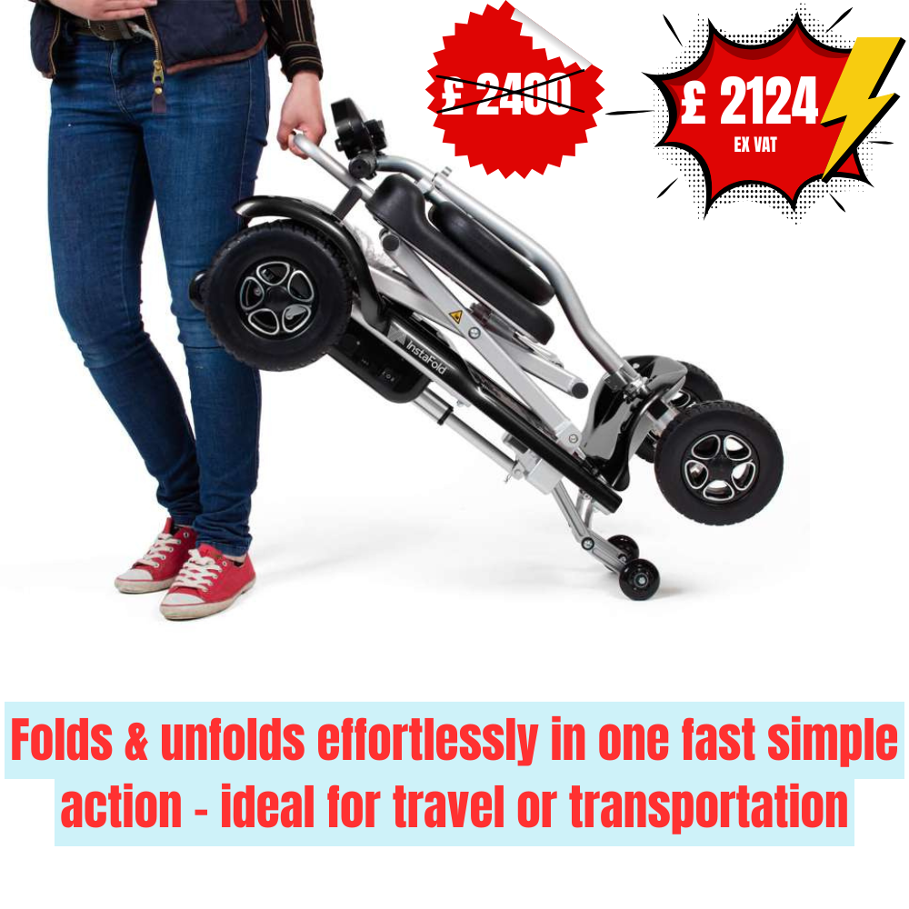 InstaFold Mobility Scooters - Automatically Folded down at the touch of a button - Image 4