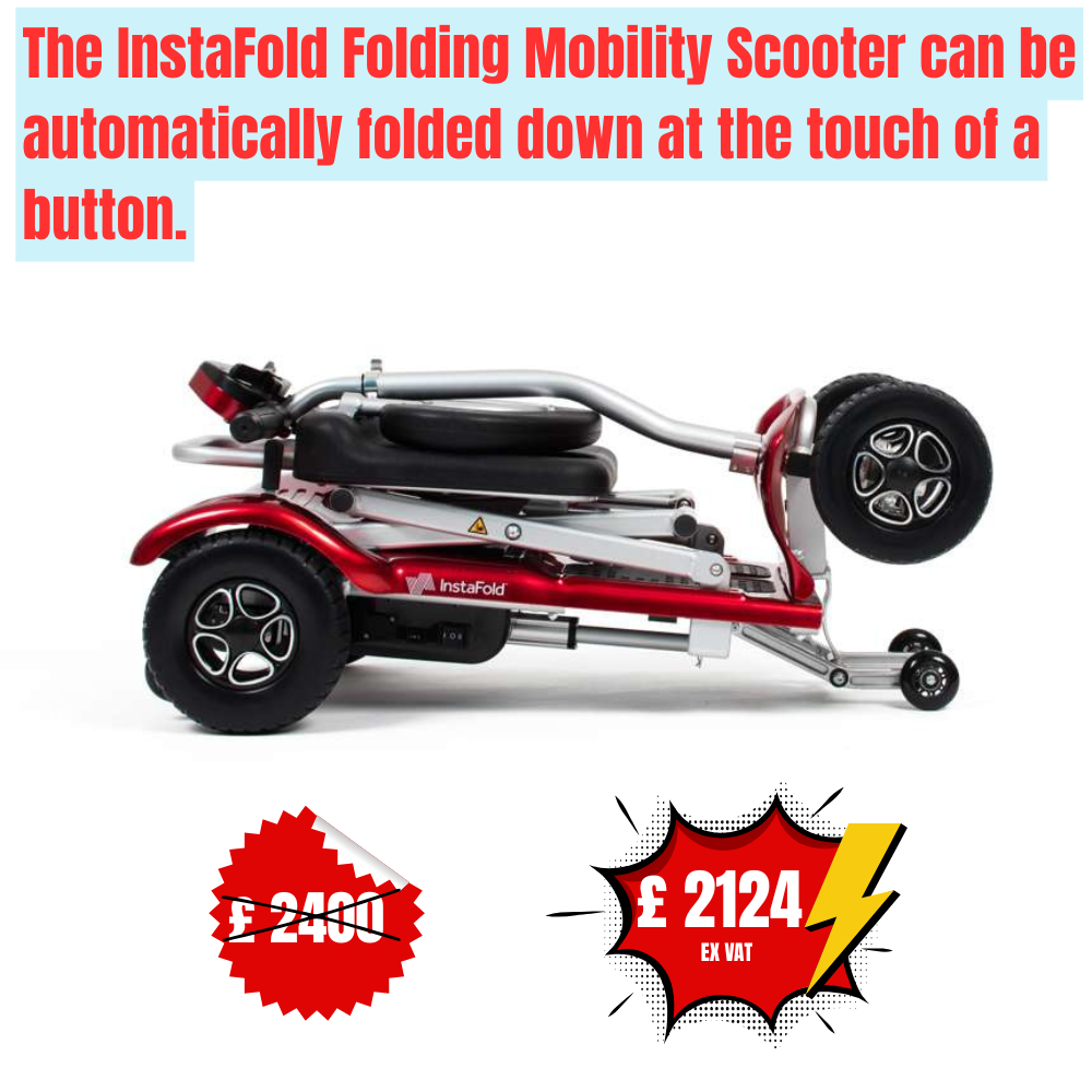InstaFold Mobility Scooters - Automatically Folded down at the touch of a button - Image 7