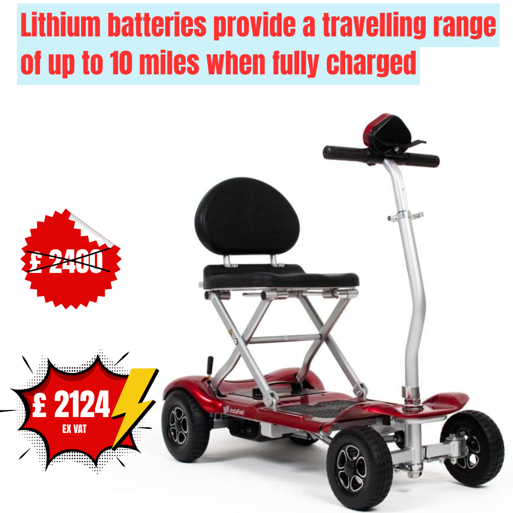 InstaFold Mobility Scooters - Automatically Folded down at the touch of a button - Image 8