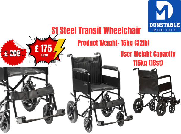S1 Steel Transit Wheelchair